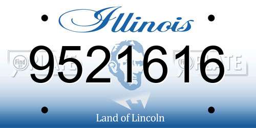 9521616 Illinois License Plate