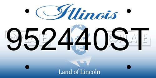 952440ST Illinois License Plate