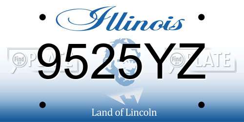 9525YZ Illinois License Plate