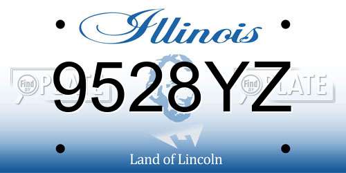 9528YZ Illinois License Plate