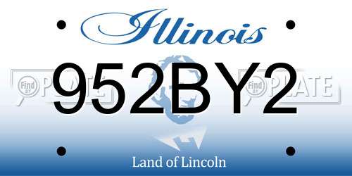 952BY2 Illinois License Plate