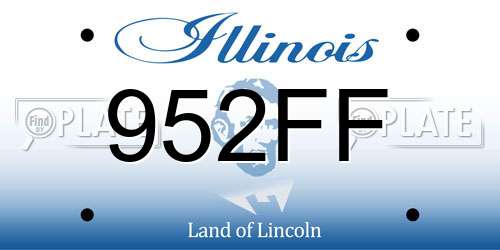952FF Illinois License Plate