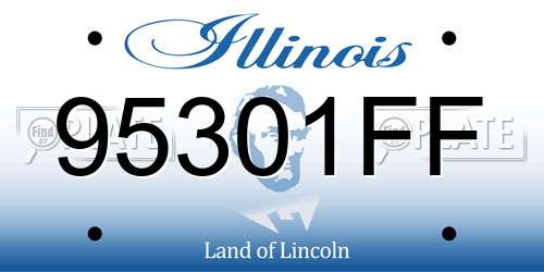 95301FF Illinois License Plate