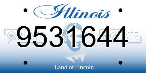 9531644 Illinois License Plate