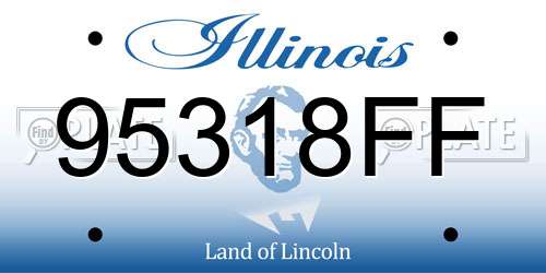 95318FF Illinois License Plate