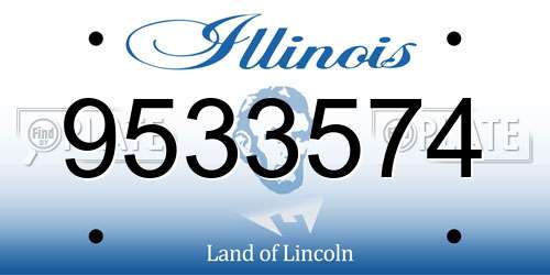 9533574 Illinois License Plate