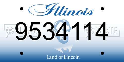 9534114 Illinois License Plate