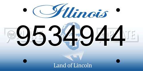 9534944 Illinois License Plate