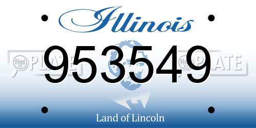 953549 Illinois License Plate