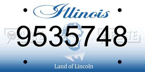9535748 Illinois License Plate