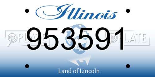 953591 Illinois License Plate
