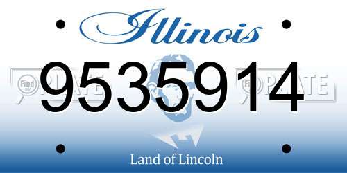 9535914 Illinois License Plate