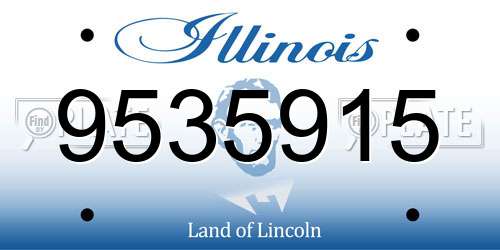 9535915 Illinois License Plate