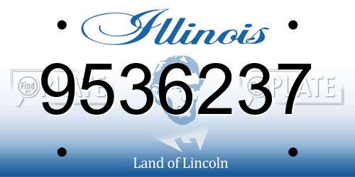 9536237 Illinois License Plate