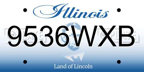9536WXB Illinois License Plate