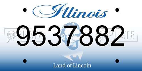 9537882 Illinois License Plate