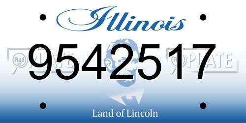 9542517 Illinois License Plate