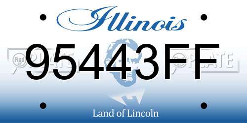 95443FF Illinois License Plate