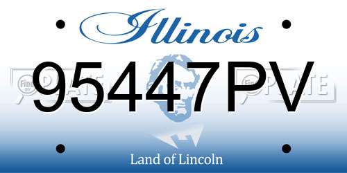 95447PV Illinois License Plate