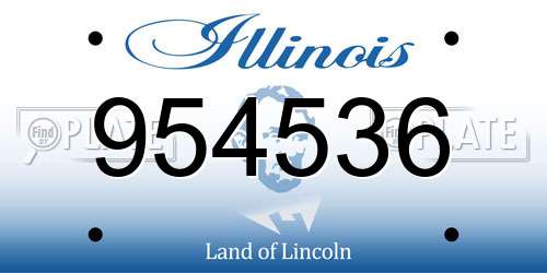 954536 Illinois License Plate