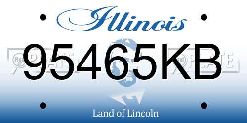95465KB Illinois License Plate