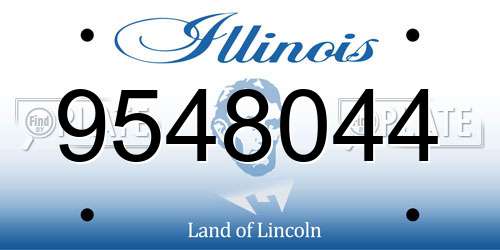 9548044 Illinois License Plate