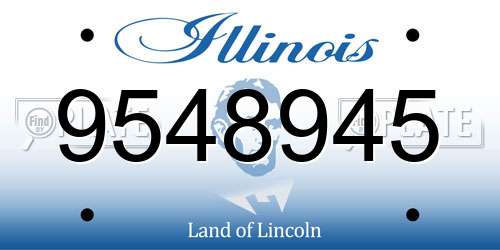 9548945 Illinois License Plate