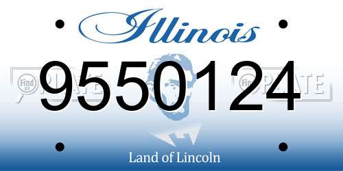9550124 Illinois License Plate