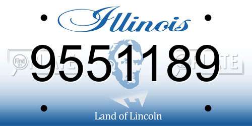 9551189 Illinois License Plate