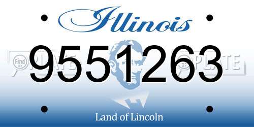 9551263 Illinois License Plate