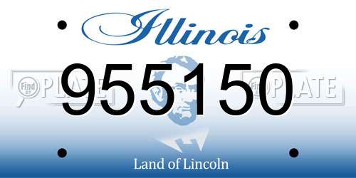 955150 Illinois License Plate