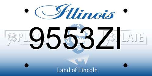 9553ZI Illinois License Plate