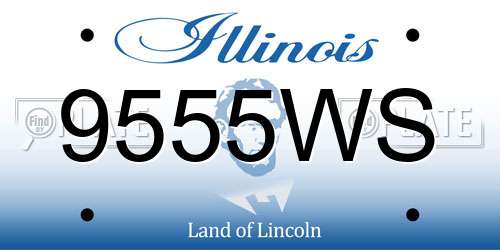 9555WS Illinois License Plate
