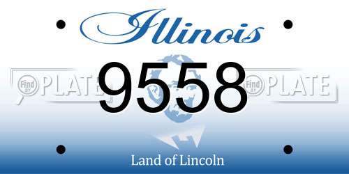 9558 Illinois License Plate