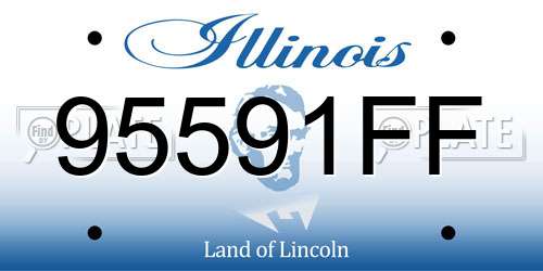 95591FF Illinois License Plate