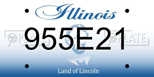 955E21 Illinois License Plate