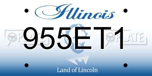 955ET1 Illinois License Plate