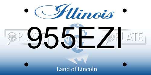 955EZI Illinois License Plate