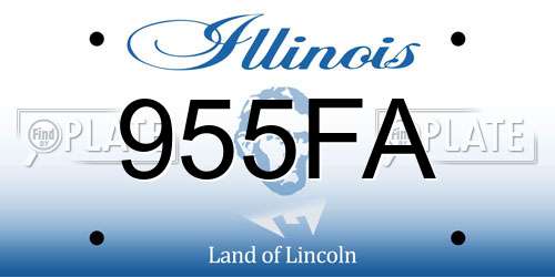 955FA Illinois License Plate