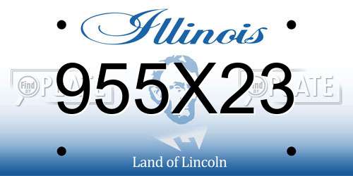 955X23 Illinois License Plate