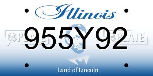 955Y92 Illinois License Plate