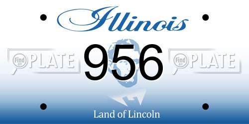 956 Illinois License Plate