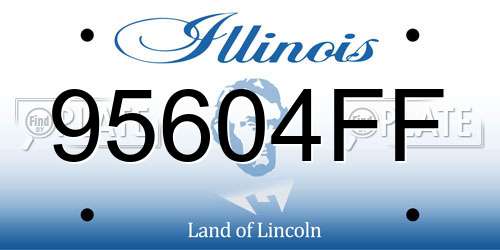 95604FF Illinois License Plate