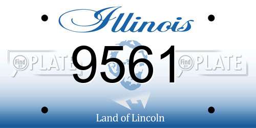 9561 Illinois License Plate