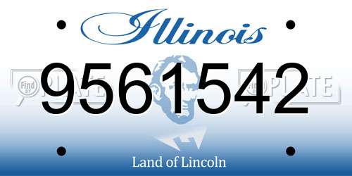 9561542 Illinois License Plate
