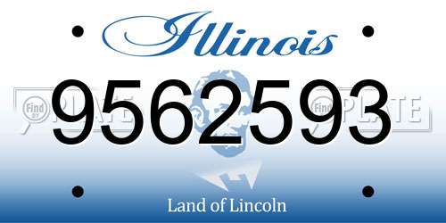9562593 Illinois License Plate