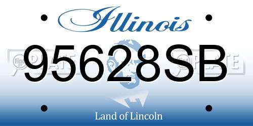 95628SB Illinois License Plate