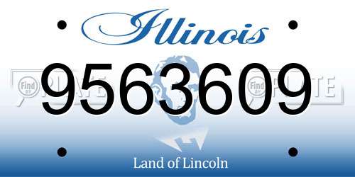 9563609 Illinois License Plate