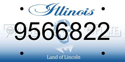 9566822 Illinois License Plate