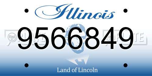 9566849 Illinois License Plate